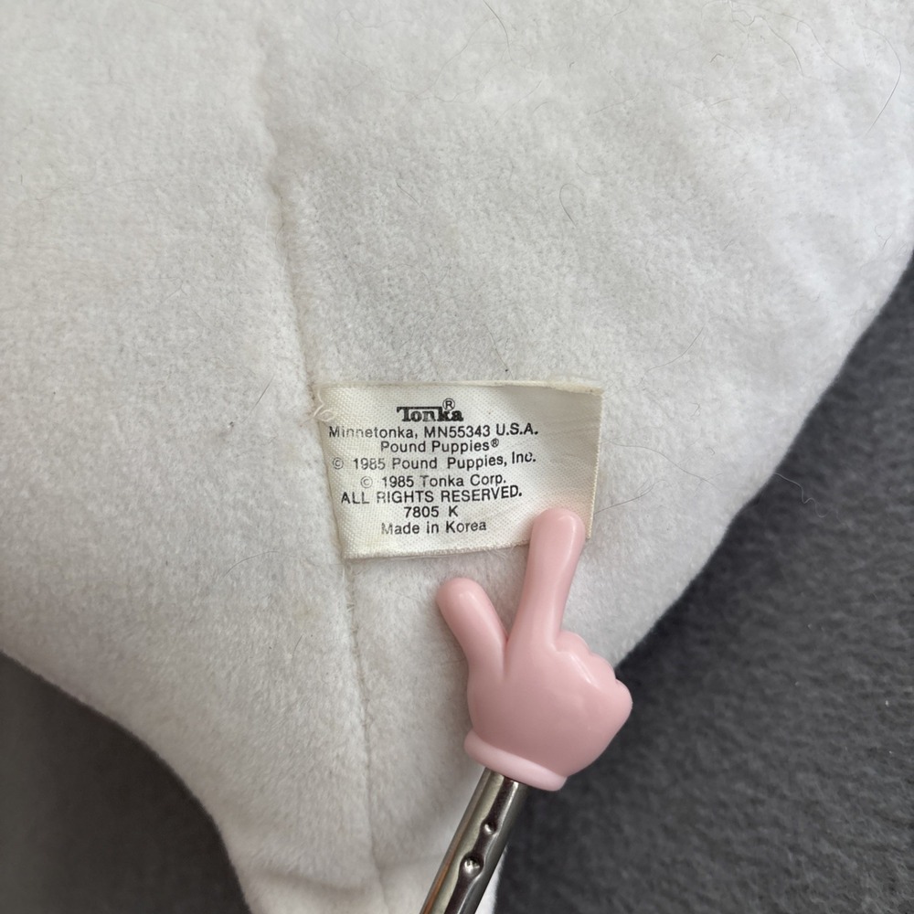 1985 18" Tonka Pound Puppies Puppy Bulldog Brown Vintage Plush Toy Stuffed - Picture 6 of 8